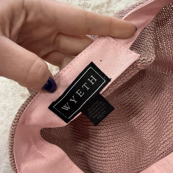 Wyeth Hat Cap Strap Back Pink Knit Baseball Style Adjustable Womens Casual - Picture 7 of 9